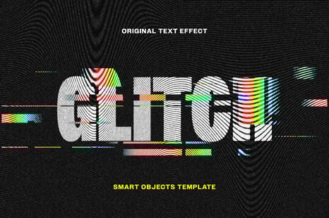 Screen Glitch Text Effect - Vhs style