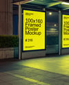 Bus Stop with Posters Mockup