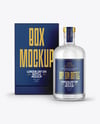 Gin Bottle with Box Mockup