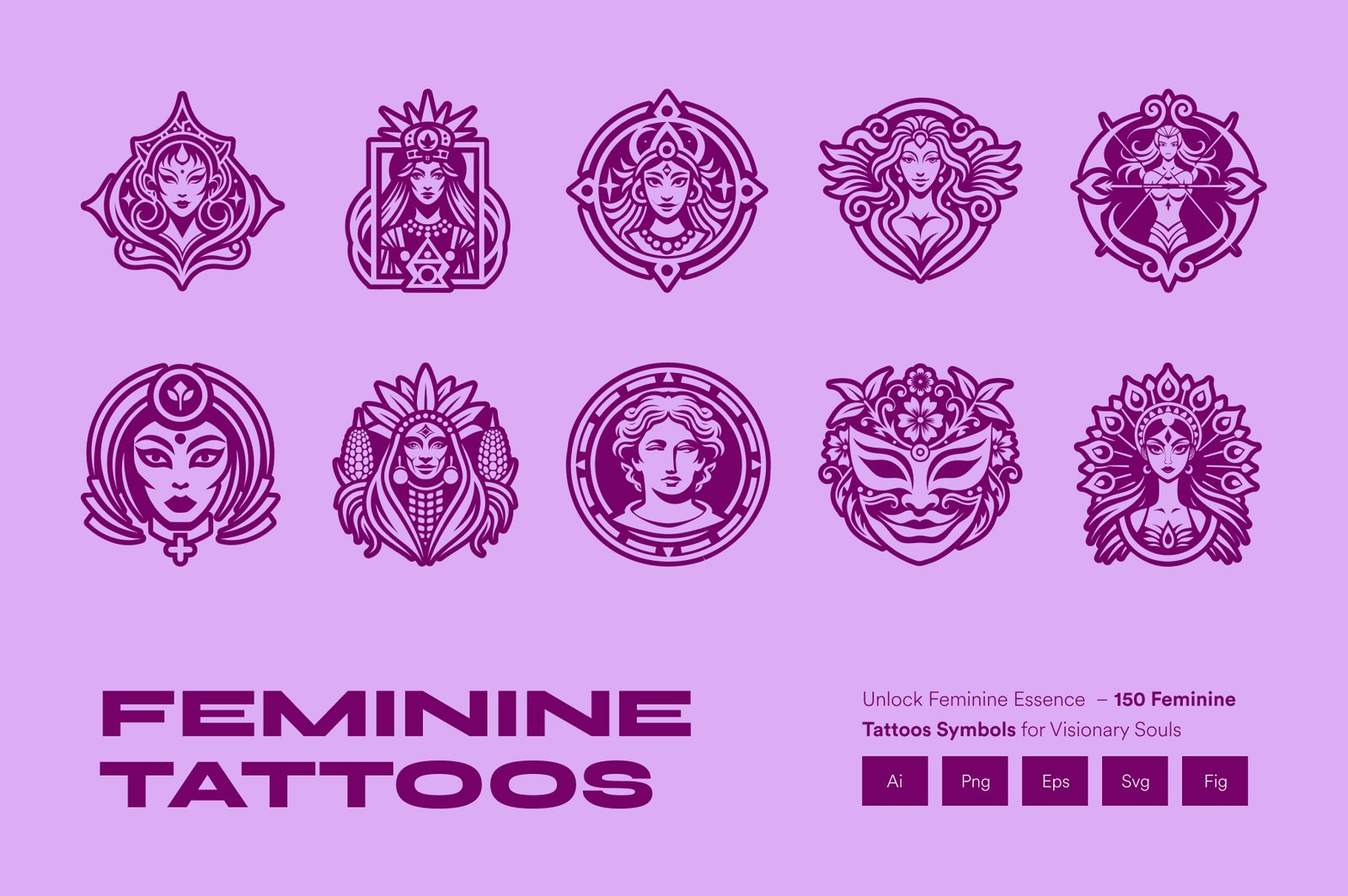 Feminine Tattoos Symbols