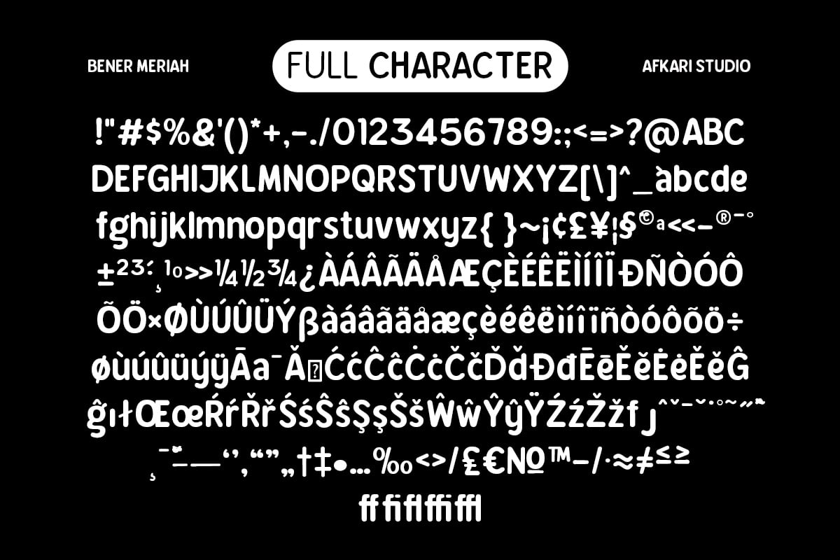 Bener Rounded - Sans Serif Rounded Display Family Font