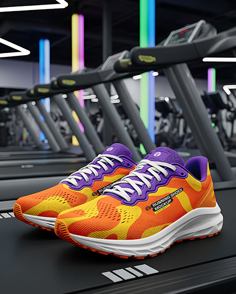 Pair of Running Shoes on Treadmill Mockup - Nike+Epic+React+Flyknit+Men+S+Running+Shoe+Running+Shoes+For+Men+Running+Shoes+Shoes
