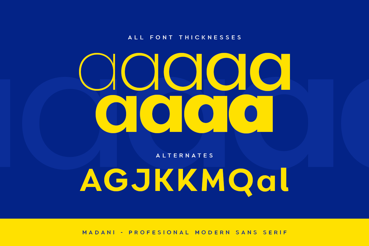 Madani - Professional Modern Sans Serif Family