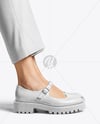 Mary Janes on Woman's Legs with Pants Mockup
