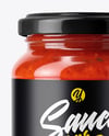 Glass Jar Filled Pizza Sauce Mockup