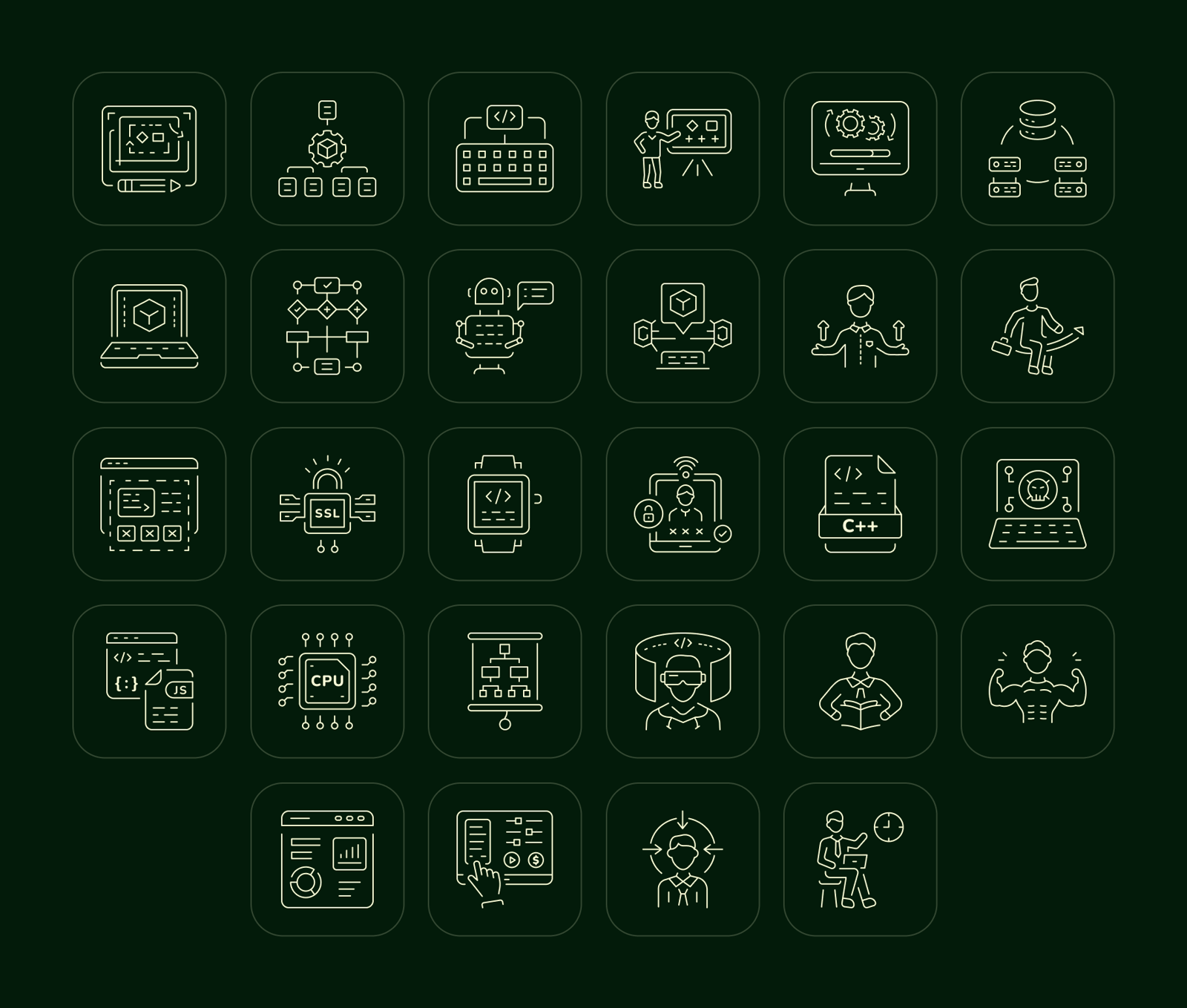 Development Icon Art Set