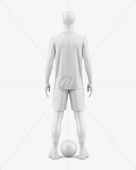 Training Sleeveless Kit Mockup - Back View