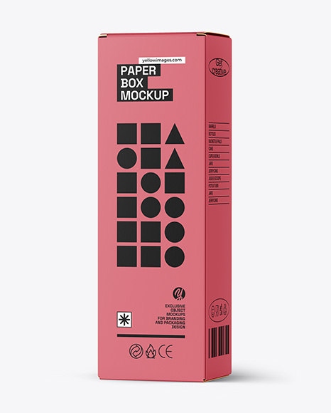 Metallic Cosmetic Tube with Box Mockup