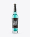 Tall Clear Glass Liquor Bottle Mockup