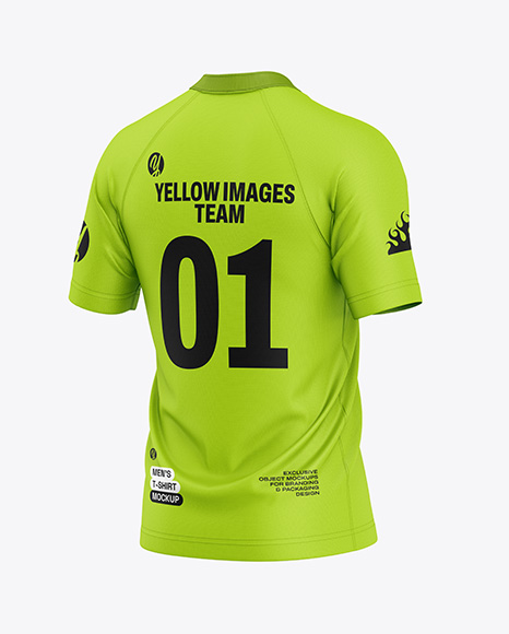 T-Shirt Mockup - Back Half Side View