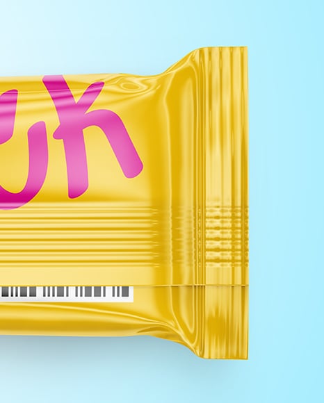 Glossy Snack Package Mockup