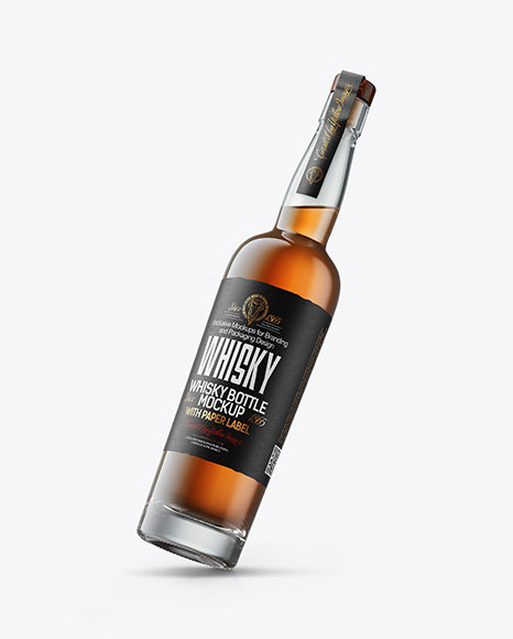 Tall Whiskey Bottle Mockup