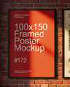 Two Framed Posters on a Brick Wall Mockup