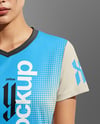 Asian Woman Wearing Table Tennis Jersey Mockup