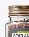 Square Glass Jar with Star Anise Mockup