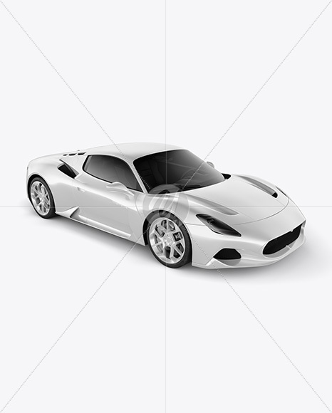 Sport Car Mockup - Front Half Side View
