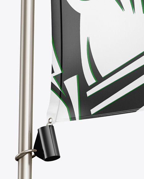 Vertical Sail Flag Mockup