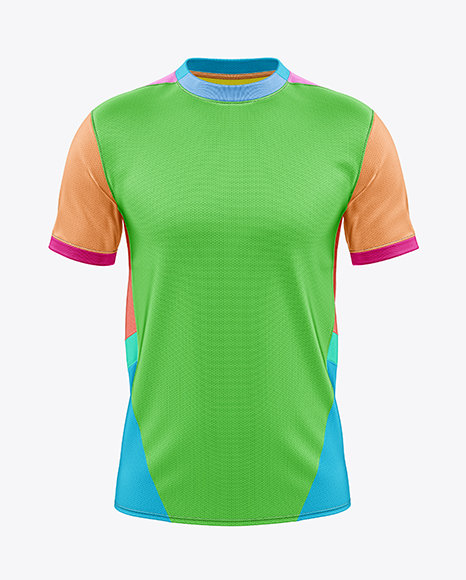 Round Collar Soccer Jersey Mockup