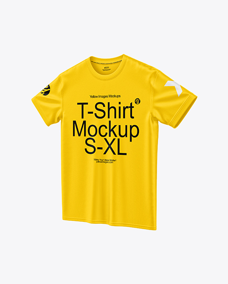 Crew Neck T-Shirt Mockup - Free+Folded+T+Shirt+Mockup+Mockup+Daddy