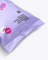 Glossy Snack Pack Mockup - Half Side View