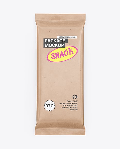 Kraft Snack Package Mockup - Cookie packaging mockup