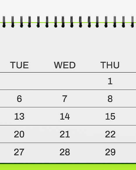 Desk Tent Calendar Mockup – Front View