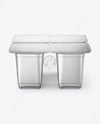 4 Metallized Plastic Yoghurt Cups Mockup