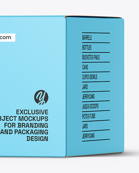 200ml Glossy Cosmetic Jar with Box Mockup