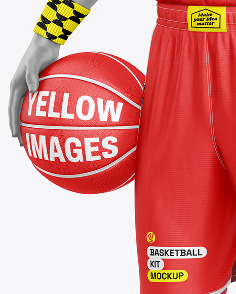Full Basketball Kit Mockup - Half Side View