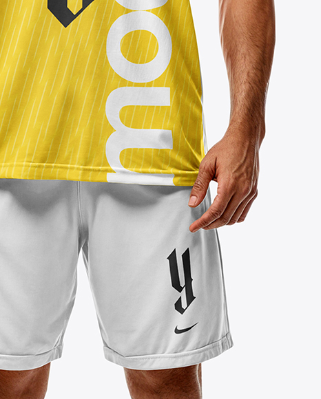 A Man Wearing a Full Soccer Kit Mockup