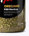 Plastic Spice Jar with Oregano Mockup