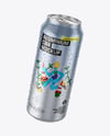 500ml Aluminium Can With Water Drops Mockup