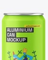 330ml Aluminium Can with Matte Finish Mockup
