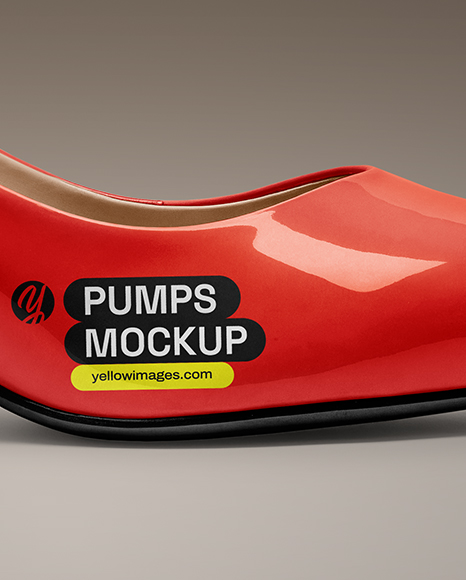 Kitten Heel Pump Mockup