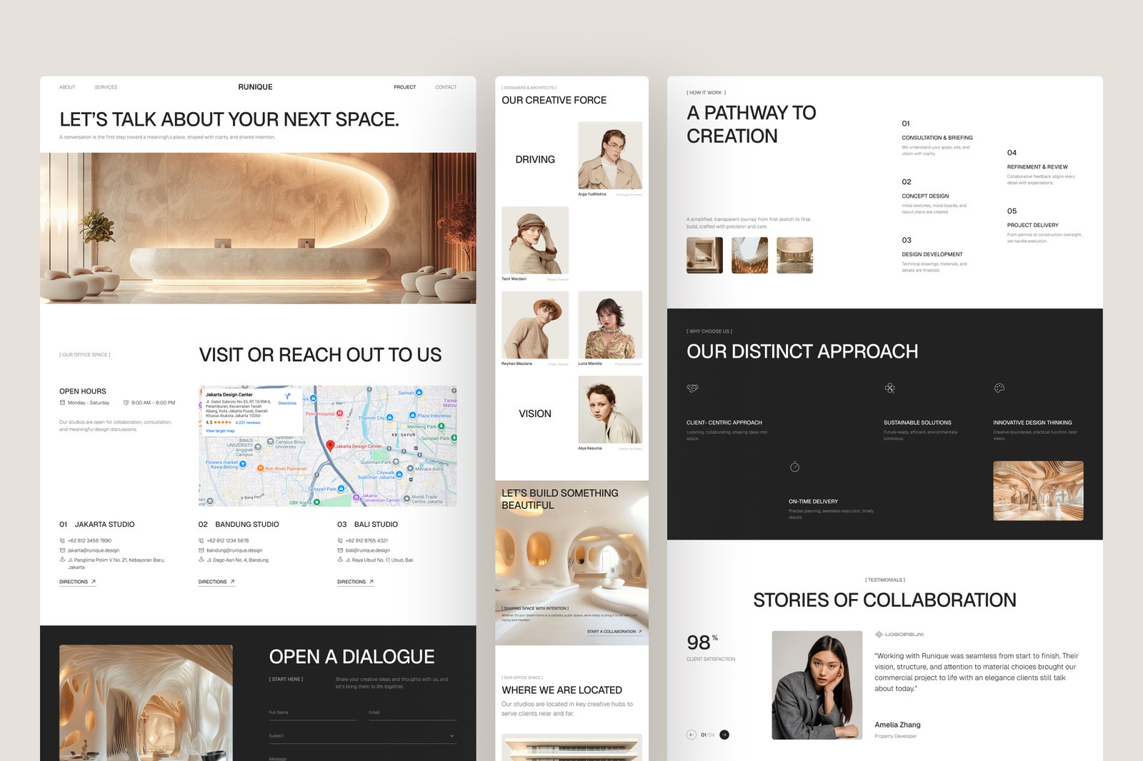 Runique – Architecture Firm Website UI Figma Template