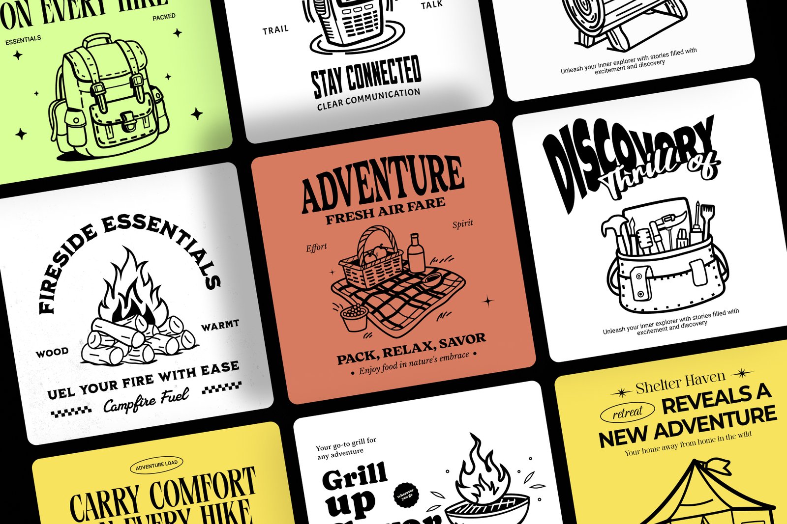 Camping and Hiking Icons