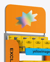 Display Stand with Boxes Mockup
