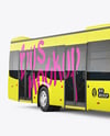 City Bus Mockup - Front Half Side View