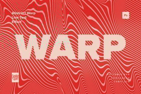 Abstract Warp Line Text Effects - Text effect photoshop