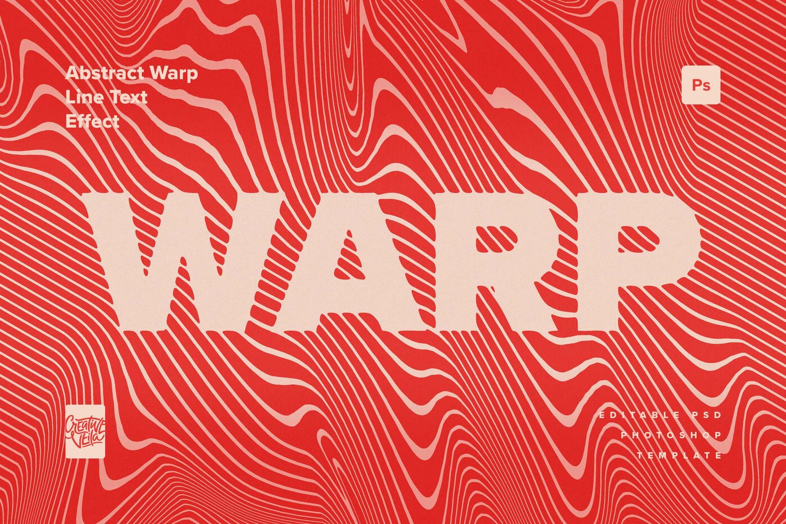 Abstract Warp Line Text Effects