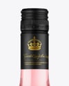 Clear Glass Pink Wine Bottle Mockup
