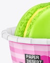Paper Cup with Macaron Cookie Mockup