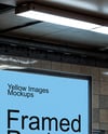 Framed Poster in Subway Mockup