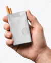 Soft Cigarette Pack in a Hand Mockup