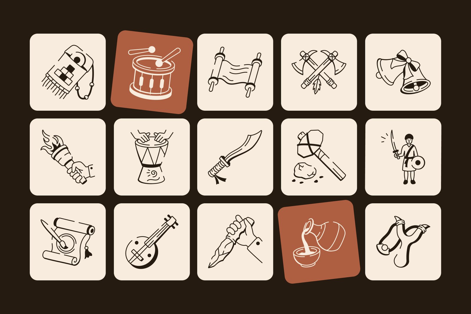 Culture Doodle Icon Set
