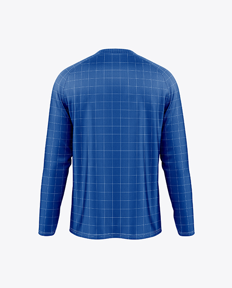 Raglan Long Sleeve Jersey Mockup - Back View