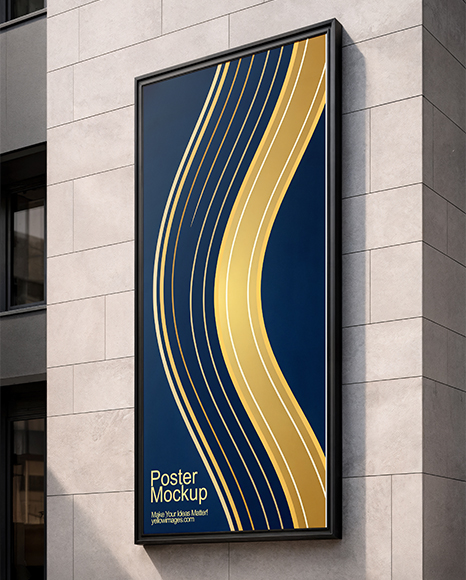 Framed Poster on a Wall Mockup