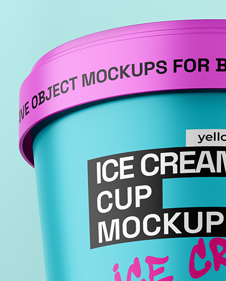 Matte Ice Cream Cup Mockup