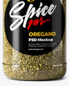 Plastic Spice Jar with Oregano Mockup