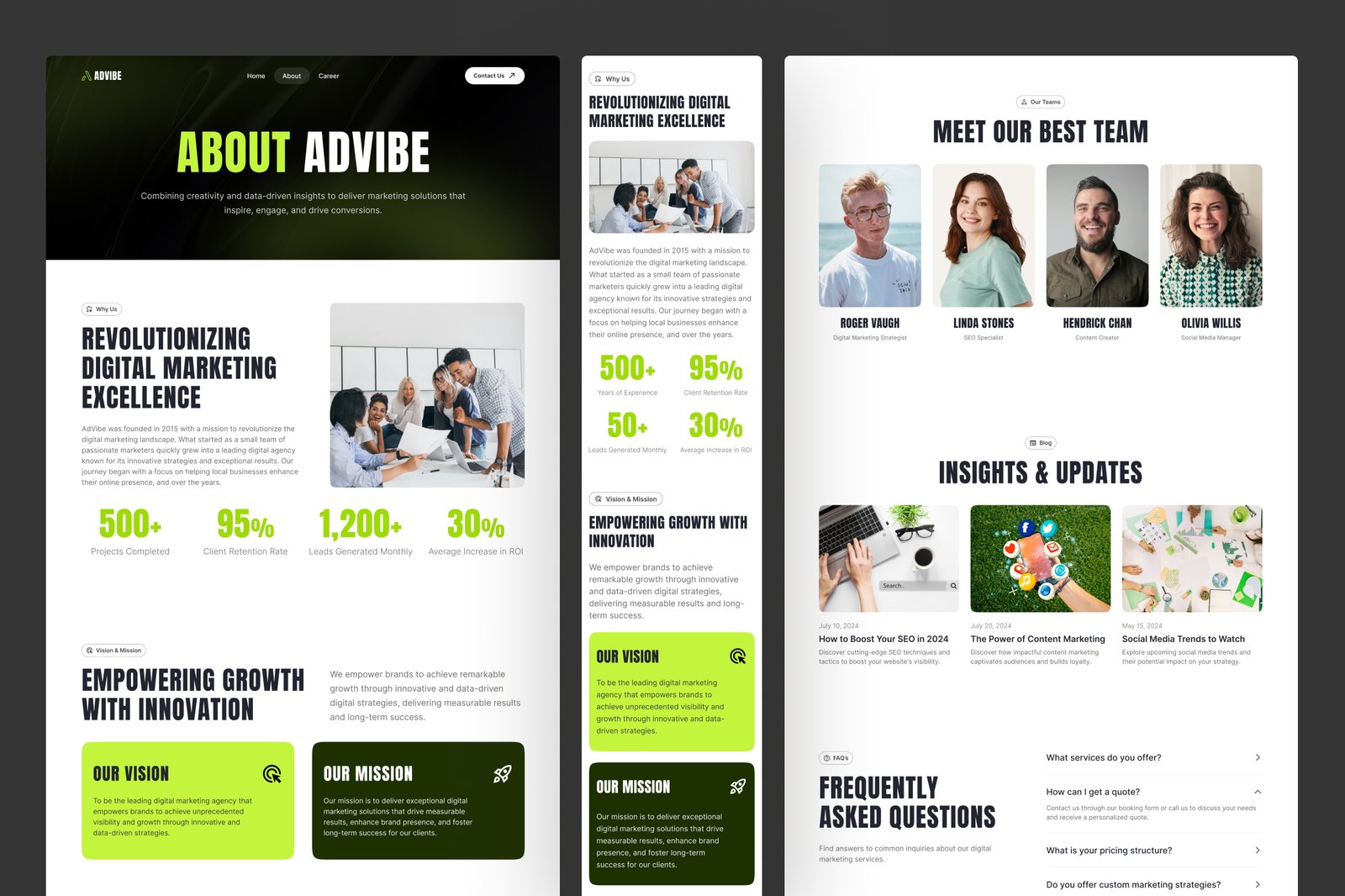 AdVibe - Digital Marketing Agency Website